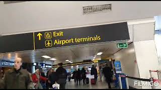 Free Shuttle Train Between NorthSouth Terminals At Gatwick Airport London [upl. by Christabel856]