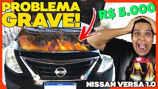 A CASA CAIU O PESADELO REVELADO NISSAN VERSA 10 3 CILINDROS 2016 JUNTA DE CABEÇOTE QUEIMADA [upl. by Enamart]