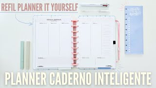 PLANNER IT YOURSELF  o refil planner do Caderno Inteligente  review [upl. by Lehcar]