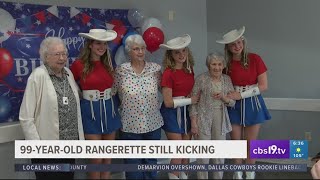 Oldest Kilgore Rangerette celebrates her 99th birthday with new drill team class [upl. by Huldah]