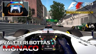 F1 2013 Realistic Mode  Valtteri Bottas at Monaco  Racing with Gyroscope [upl. by Akihdar]