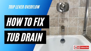 How To Adjust Bath Tub Drain  Trip Lever Drain [upl. by Adorne]