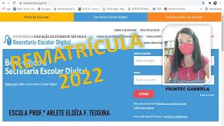 TUTORIAL REMATRÍCULA 2022  PLATAFORMA SED [upl. by Refinnaj]