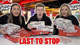 Last to STOP Eating PIZZA HUT Wins £1000  Challenge [upl. by Introk]