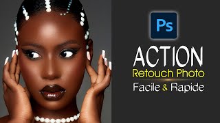 Comment lisser la peau sur Photoshop Retouche Photo Action [upl. by Bohrer751]