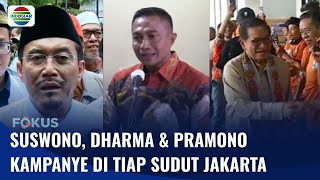 Jelang Pilkada Suswono Dharma amp Pramono Hujani Warga Jakarta dengan Janji Menarik  Fokus [upl. by Yetnruoc]