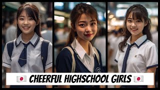 Cute Japanese AI Highschool Girls 🇯🇵 [upl. by Schriever]