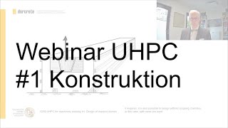 Webinar UHPC für den Maschinenbau 1 quotKonstruieren von Maschinengestellen aus UHPCBetonquot [upl. by Anelej930]