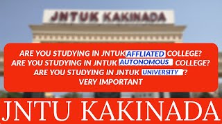 ARE YOU STUDYING IN JNTUK AFFLIATED COLLEGE OR AUTONOMOUS OR UNIVERSITY  jntukupdates [upl. by Harley491]