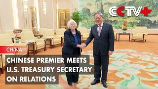 Chinese Premier Meets US Treasury Secretary on Relations [upl. by Ortrude532]