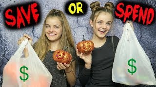 Trying Halloween Dollar Store Products  Save or Spend  Jacy and Kacy [upl. by Rebmeced641]