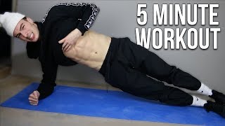 5 MIN Quarantine Abs Workout At Home amp No Equipment [upl. by Enrique]