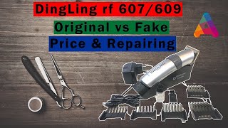 Dingling Rf 609607 professional hair trimmer Review Unboxing Price Original vs fake repairing [upl. by Gib221]