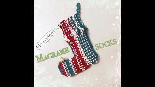 Macrame Christmas stocking [upl. by Atselec709]