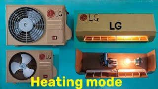 Make an air conditioner from cardboard heating mode with incandescent bulbs according to LGs mode [upl. by Egerton167]