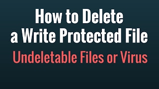 How to Delete a Write Protected File or Undeletable Files or Virus [upl. by Wain]