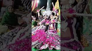 Radha Krishna dance 😍🙏 youtube tumsebhizyadatumsepyarkiya dance jagran sorts [upl. by Rosabel468]