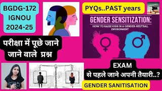 BGDG172Gender sensitisation society amp culture PYQ [upl. by Goetz]