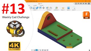 Weekly CAD Challenge 13  fusion360 [upl. by Vasyuta83]