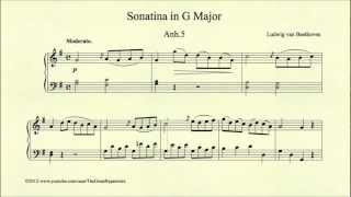 Beethoven Sonatina in G major Anh 5 Moderato [upl. by Kacerek]