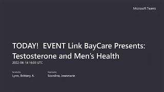 BayCare Presents Testosterone and Men’s Health June 14th 2022 [upl. by Aselehc]