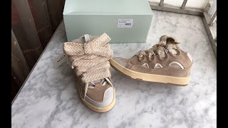 Lanvin Curb Sneaker Ecru Review [upl. by Damal]