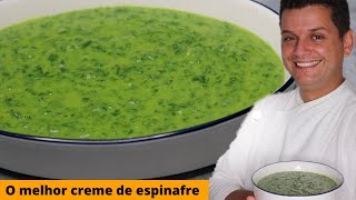 A melhor receita de Creme de Espinafre  sem glúten e sem produtos de origem animal [upl. by Erimahs943]