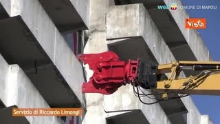 Demolizione Vele Scampia le spettacolari immagini dallalto [upl. by Ferde]