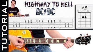 Como tocar Highway To Hell de AC DC tutorial fácil para cualquier guitarra [upl. by Nelleus]