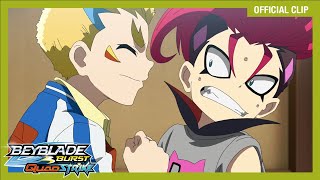 Dante meets Dark Prince  Latin America BEYBLADE BURST QUADSTRIKE EP3  Official Clip [upl. by Ansaev]