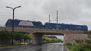 【China railway】HXD30561 loopback FXD1B1001 through Gong Yi city [upl. by Emyle]