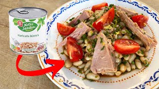 Salade de haricots blancs  Recette express en 10 minutes [upl. by Yelnek]