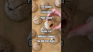 5 ingredient healthy delicious cookies✨🍪🌱 Recipe pinned plantbased vegan easydessert healthy [upl. by Julianna]