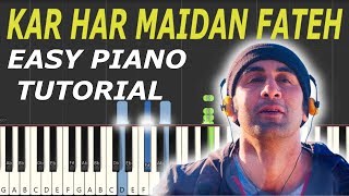 Kar Har Maidan Fateh  EASY Piano Tutorial [upl. by Randolph]