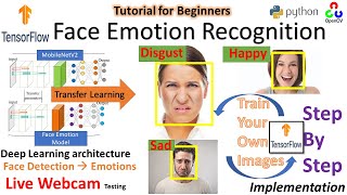 Realtime Face Emotion Recognition  Tensorflow  Transfer Learning  Python  Train your own Images [upl. by Annoed]