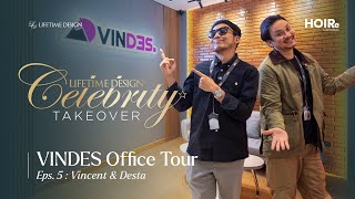 Celebrity Takeover Eps5  VINDES Office Tour with Vincent amp Desta [upl. by Thurlough]