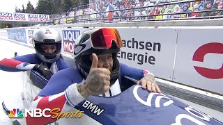 Kaillie Humphries wins first twowoman bobsled World Cup race of season  NBC Sports [upl. by Aicatsue]