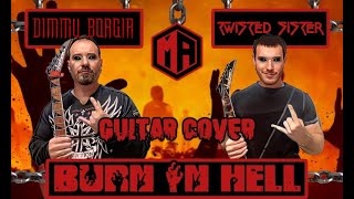 Twisted Sister x Dimmu Borgir Burn in hell guitarcover fatherandson dimmuborgir twistedsister [upl. by Sivart358]