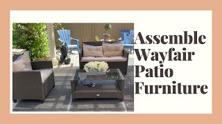 Assembling Wayfair Patio Furniture [upl. by Kamerman]