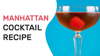 Manhattan Cocktail Recipe in Under 1 Minute 🍸 [upl. by Anert395]