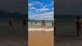 Magical IPANEMA BEACH Brazil 🏝️ beach brazil ipanemabeach shortsfeed rj shorts fun beauty [upl. by Alhak]