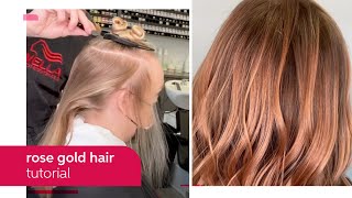 Rose Gold Hair Color Tutorial with Koleston Perfect  Wella Professionals [upl. by Kired]