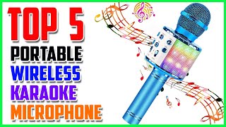 Top 5 BEST Portable Wireless Karaoke Microphone 2023 [upl. by Omland743]