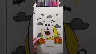 Halloween Coloring drawing coloringpages colorpages onlinecoloring colorwithme halloween [upl. by Cob]