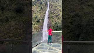 Birthi Waterfall Munsiyari 125 mtrs height waterfall nature enjoylife uttrakhand shorts love [upl. by Nemlaz]