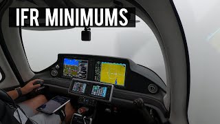 Cirrus SR22 G7  Full IFR Flight to Minimums  Solo [upl. by Janel]