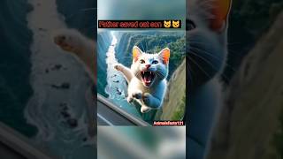 Cats accident 😹🐊 Cartoon story ytshorts kitten cutecat aicat [upl. by Danby496]