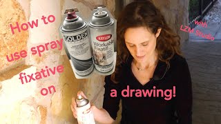 How to Use Spray Fixative on a Drawing [upl. by Buller]