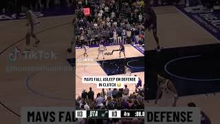 Mavs Fall Asleep On Defense In The Clutch 😱 nba dallasmavs utahjazz viralreels trendingshorts [upl. by Tim]