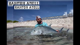 Drone Captures Big Fish Eat the Fly Amazing GT Fishing at Kanton Atoll [upl. by Anauqaj467]